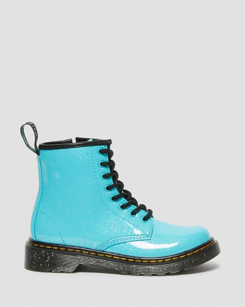 Kids' Dr Martens Junior 1460 Glitter Lace Up Boots Turquoise | AU 678AHK